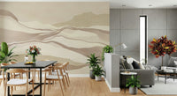 Peel and stick Neutral Desertscape wallpaper design.