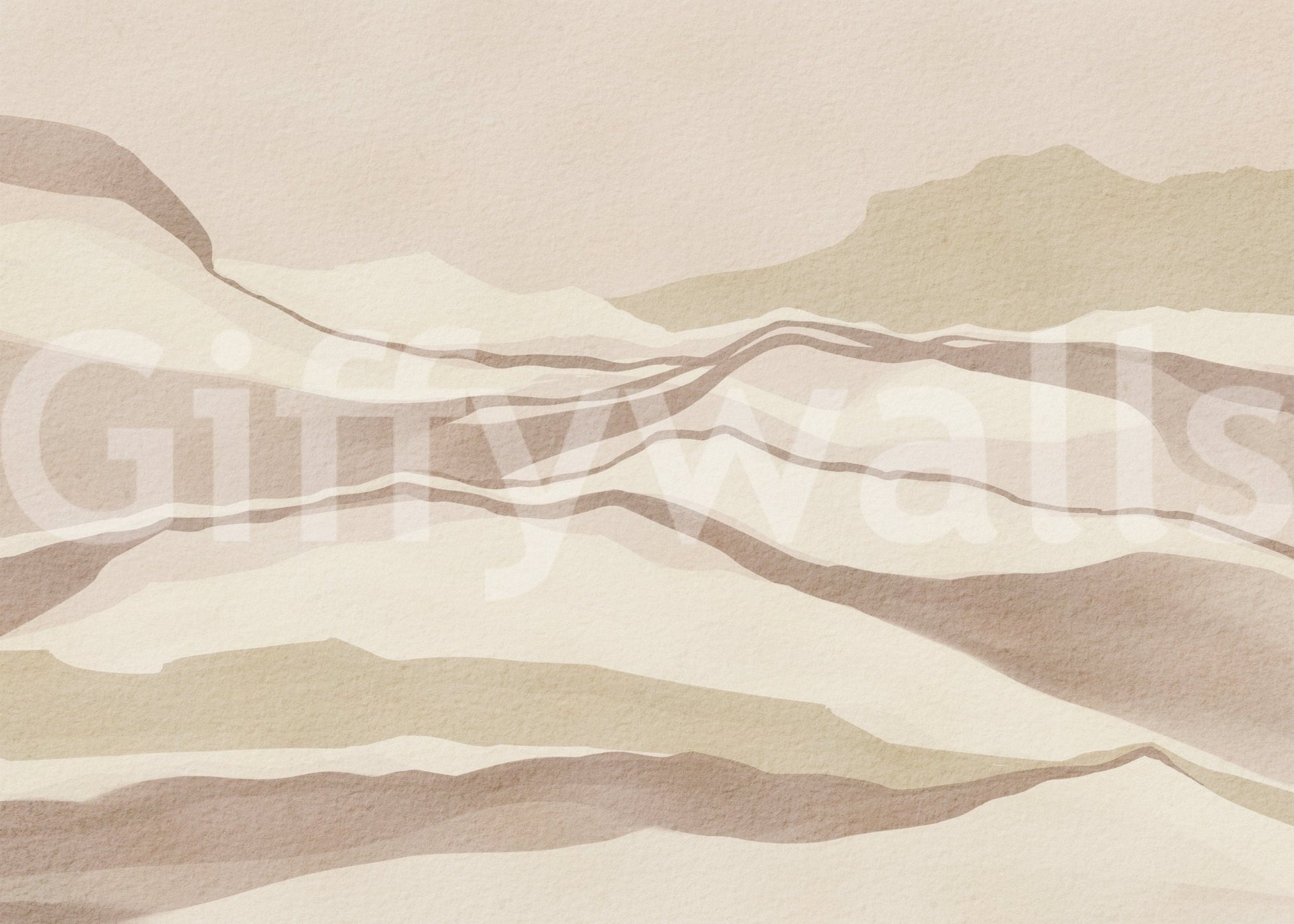 Neutral Desertscape wallpaper for walls, sand colors.