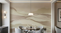 Neutral Desertscape wallpaper for walls, tranquil scene.