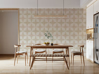 Neutral Diamonds peel and stick wallpaper, subtle contemporary square tile look.