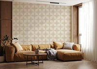 Neutral Diamonds geometric pattern wall covering