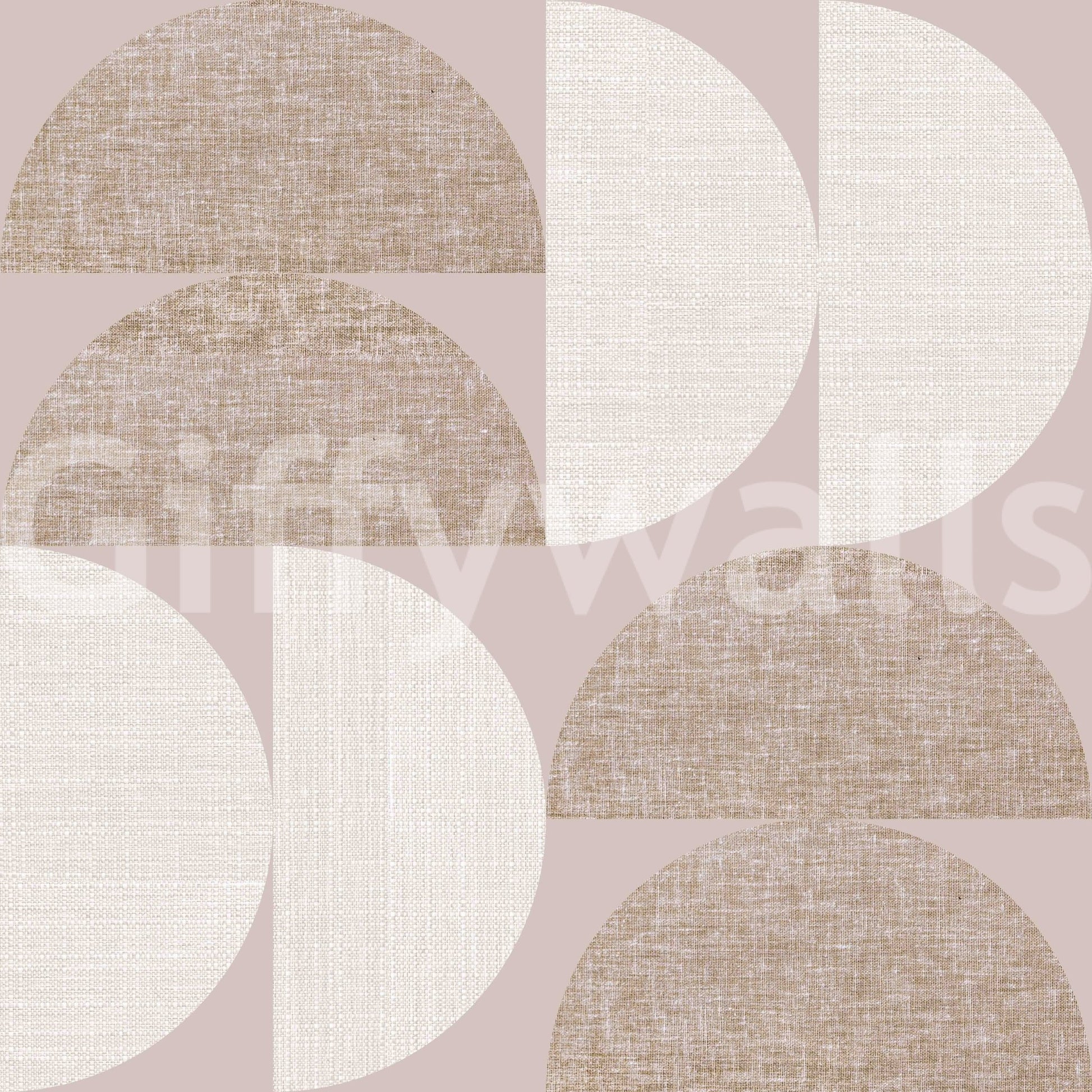 Textured semi-circle pattern wallpaper for elegant rooms

