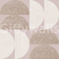 Textured semi-circle pattern wallpaper for elegant rooms

