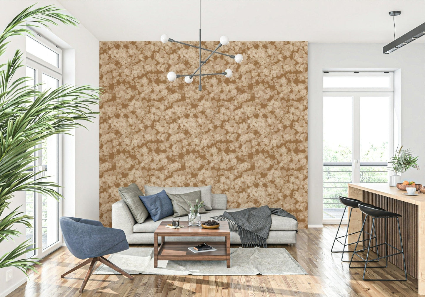 Graceful Neutral Floral Haze wallpaper, perfect for tranquil spaces.