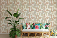 Neutral Geo Chic seamless geometric wall decor.