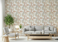 Neutral Geo Chic subtle pastel geometric wall covering.