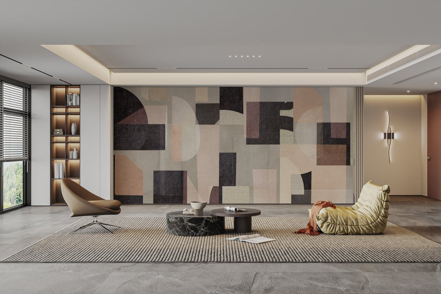 Muted abstract wallpaper with textures

