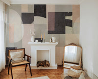 Modern abstract geometric wall design
