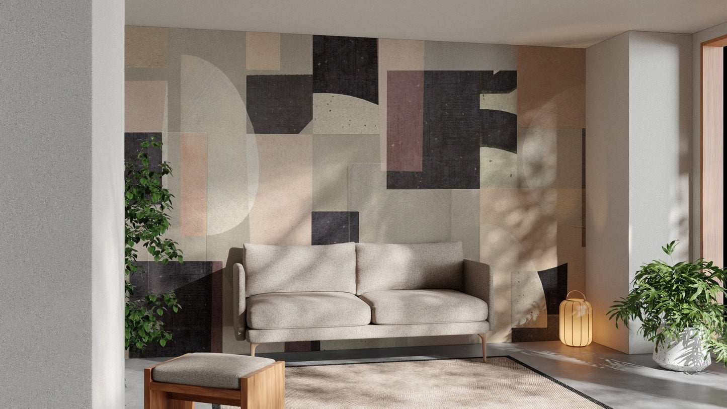 Minimalist neutral geometric pattern
