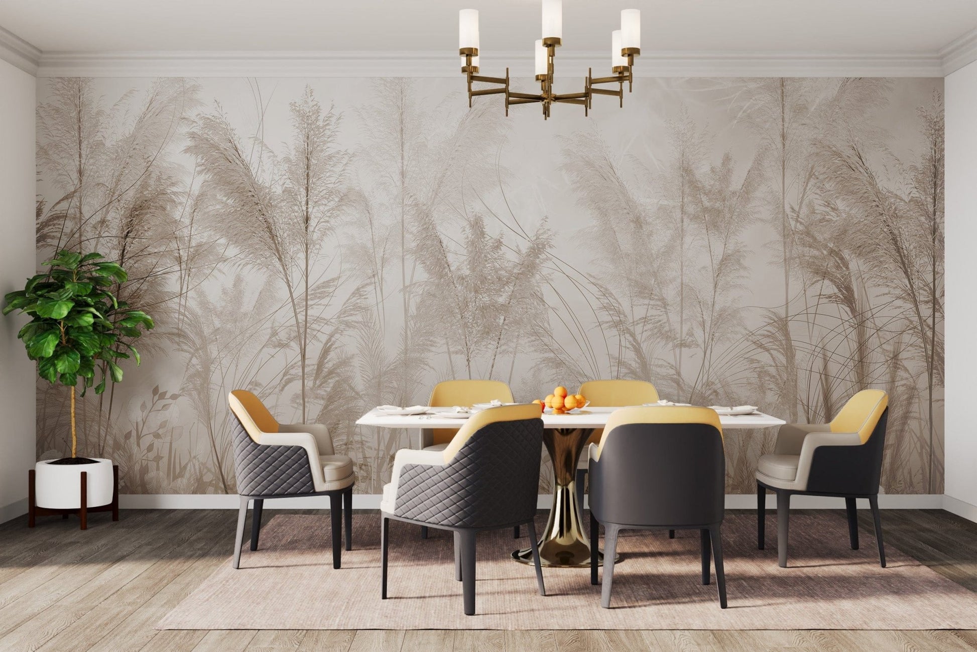 Natural Grassland Scene Wallpaper
