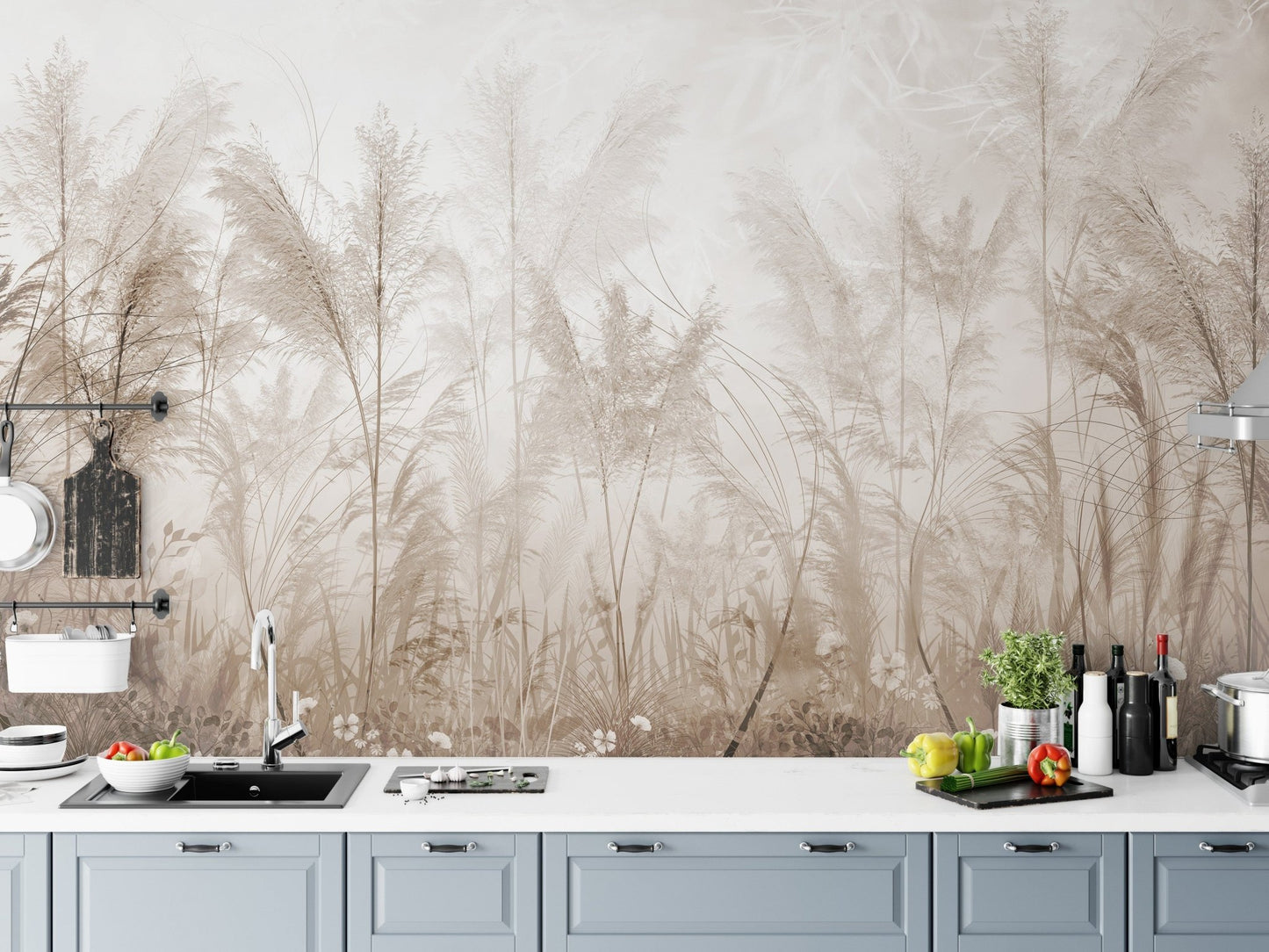 Botanical Grassland Wall Mural
