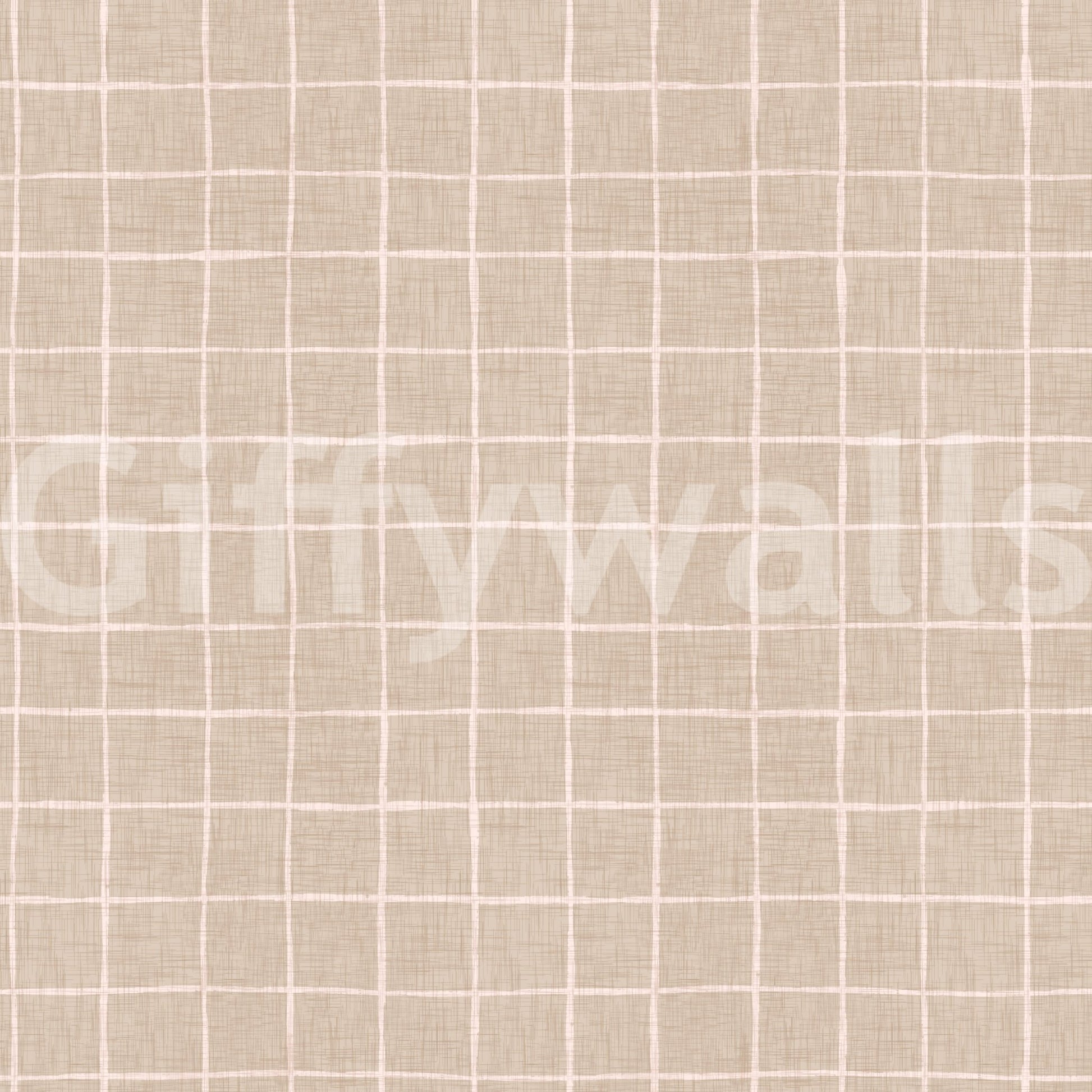 Elegant neutral grid wallpaper for nursery walls, GD8458