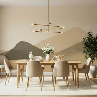 Neutral Hues: Mountain Range Serenity Wall Mural subtle landscape., GD6490