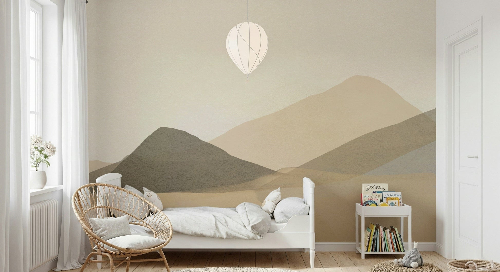 Earthy tones landscape art, Neutral Hues wallpaper.