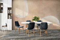 Beige abstract mist wall design

