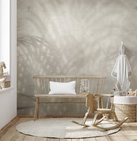 Muted palm leaf design for stylish walls
