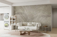 Subtle palm shadow textured wall covering
