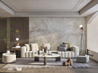 Elegant palm leaf wallpaper in soft hues
