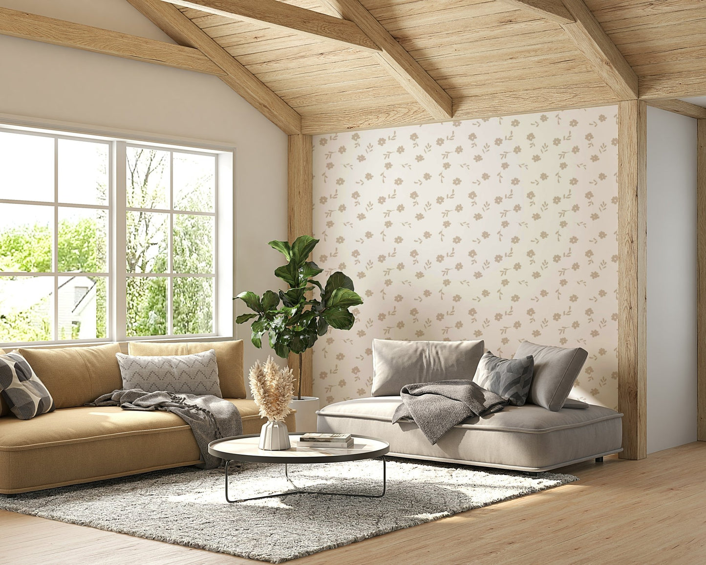 Neutral Petals Wallpaper⁠