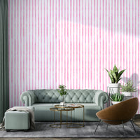 Gentle watercolor effect in striped design
