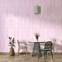 Serene pastel striped mural for cozy spaces
