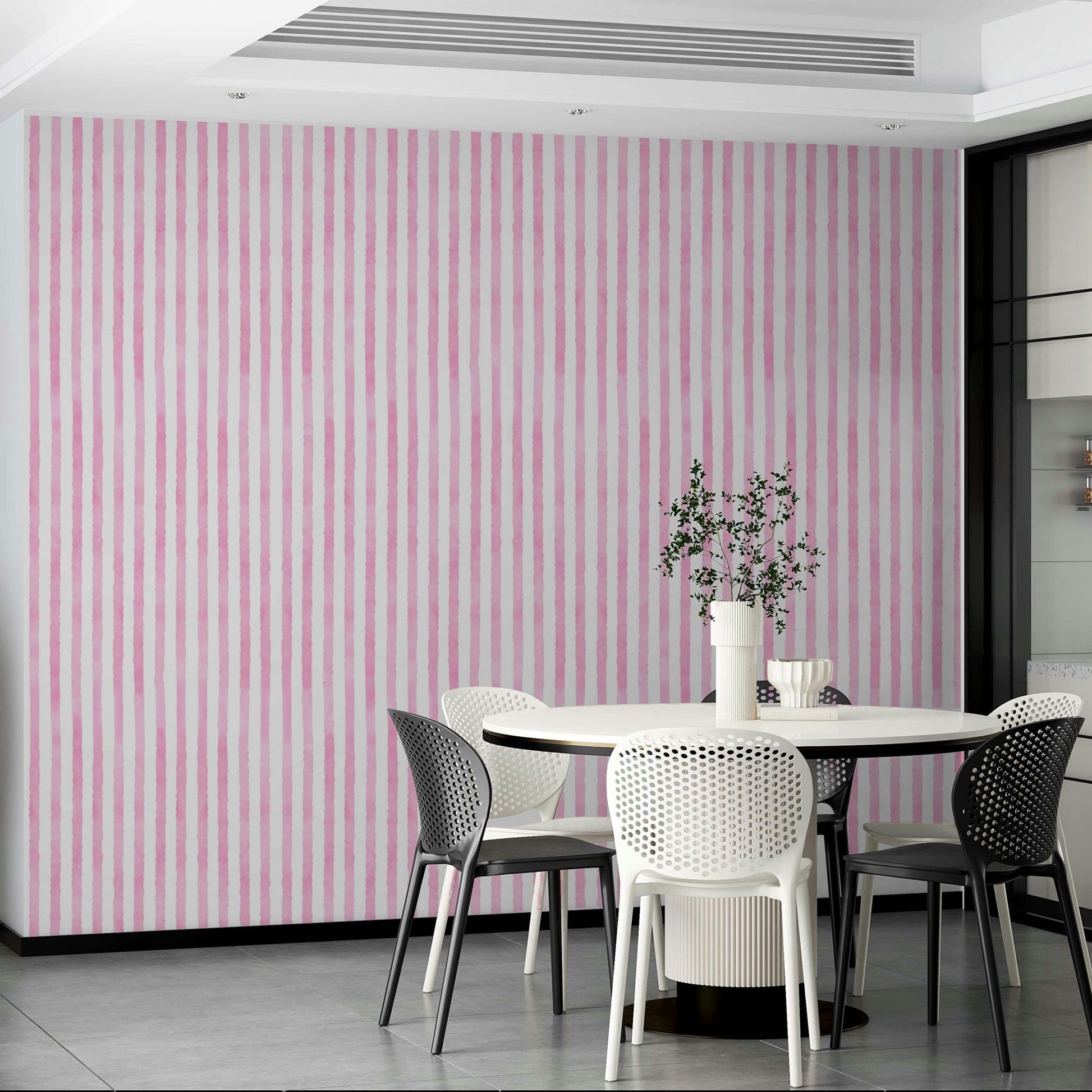 Soft striped wallpaper for bedroom or living room
