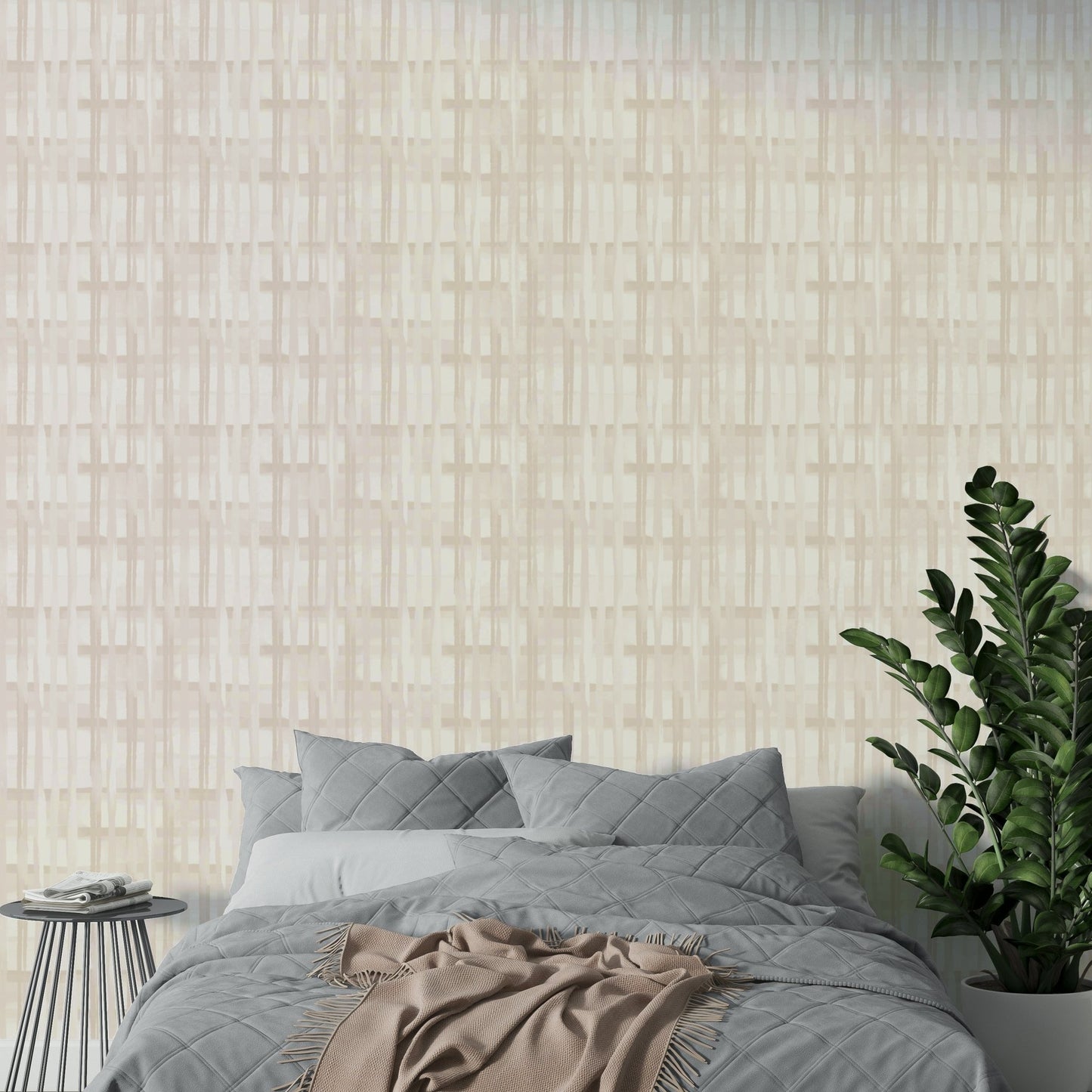 Neutral Plaid Wallpaper⁠