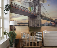brooklyn bridge removable peel and stick wallpaper B150