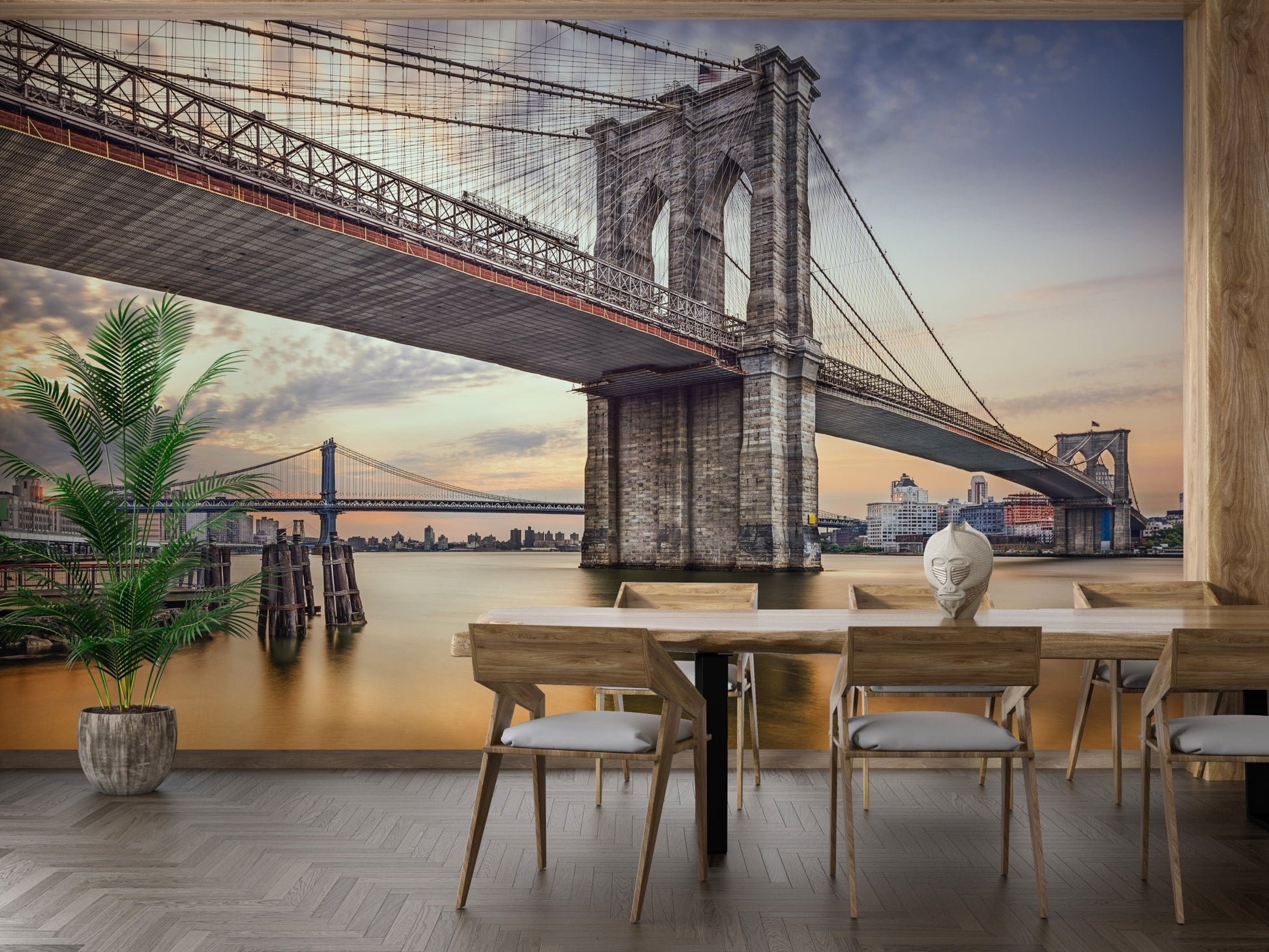 brooklyn bridge new york wallpaper mural B150