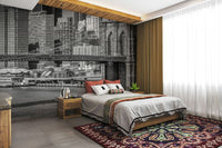 Non-woven wallpaper with NYC cityscape design

