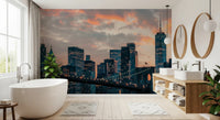 New York In The Evening Wall Mural
