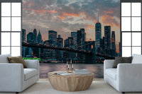 New York In The Evening Wall Mural