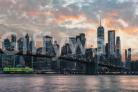 New York In The Evening Wall Mural