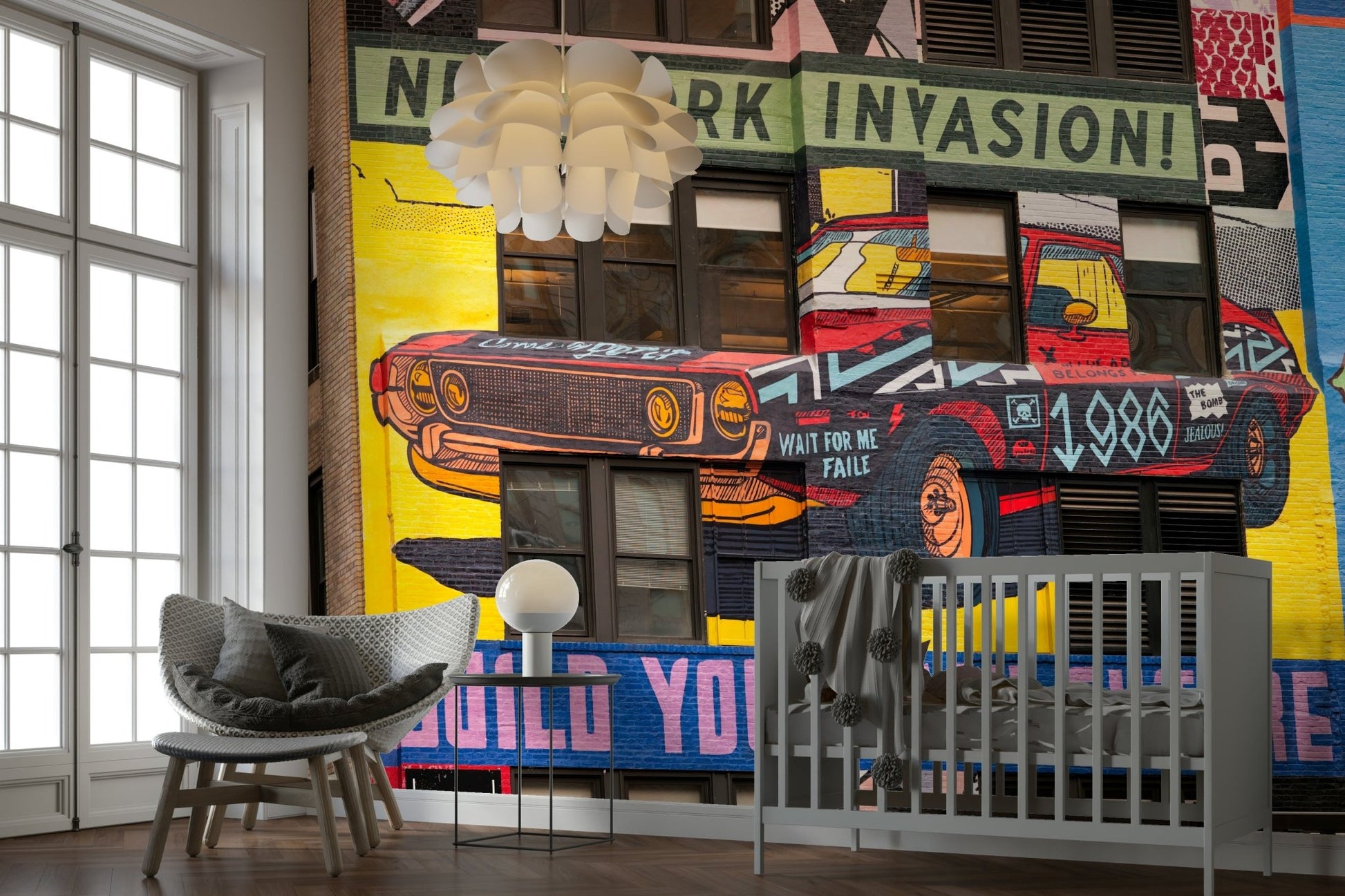 New York wall mural for urban-inspired interior design

