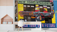 New York Invasion Wall Mural in contemporary design


