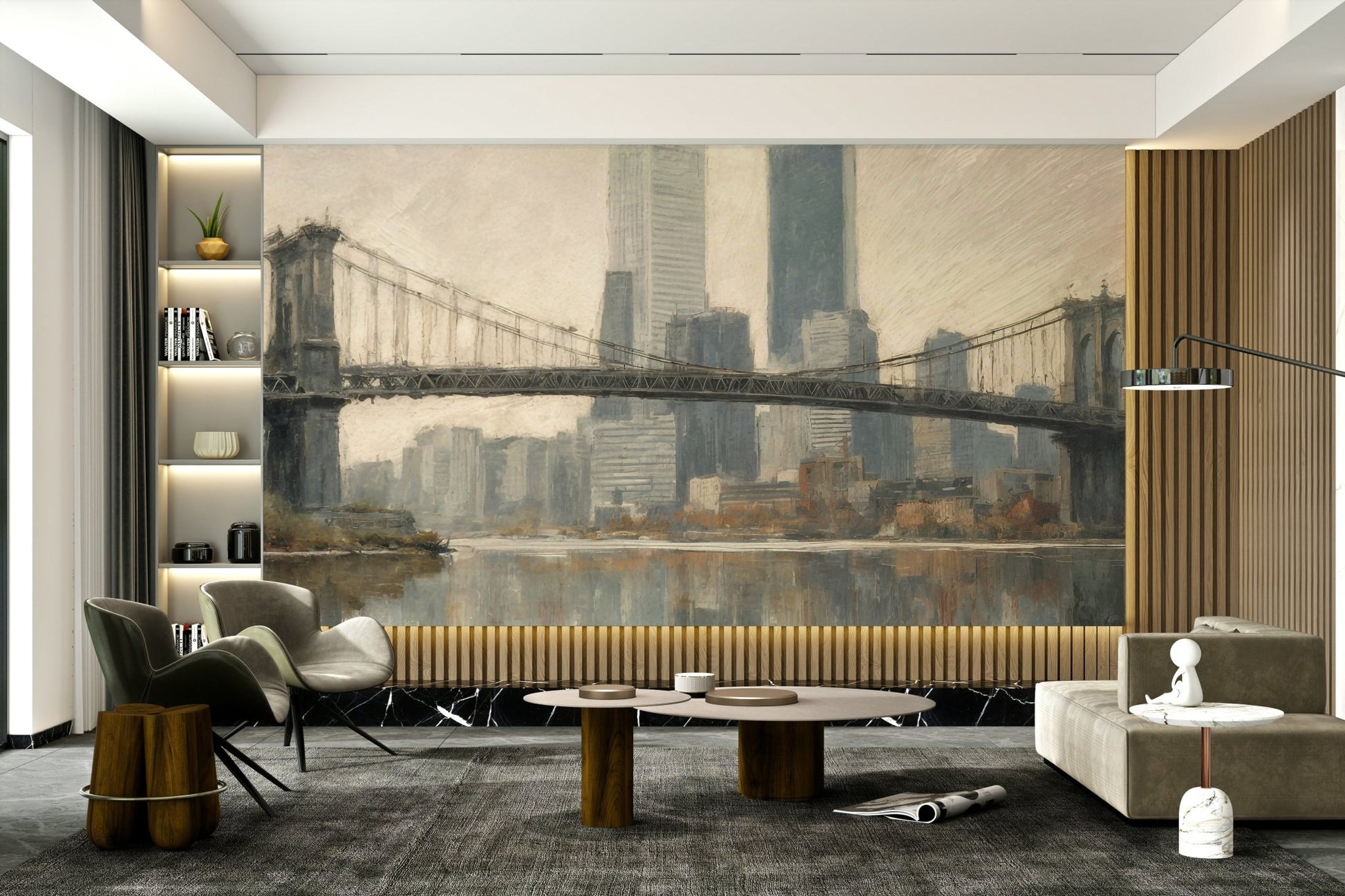 The overall feeling is one of peace, serenity, and quiet urban beauty.
