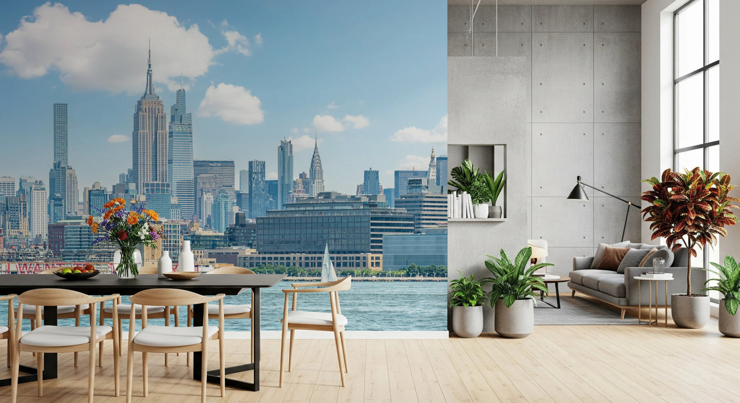 New York Skyline View Wall Mural
