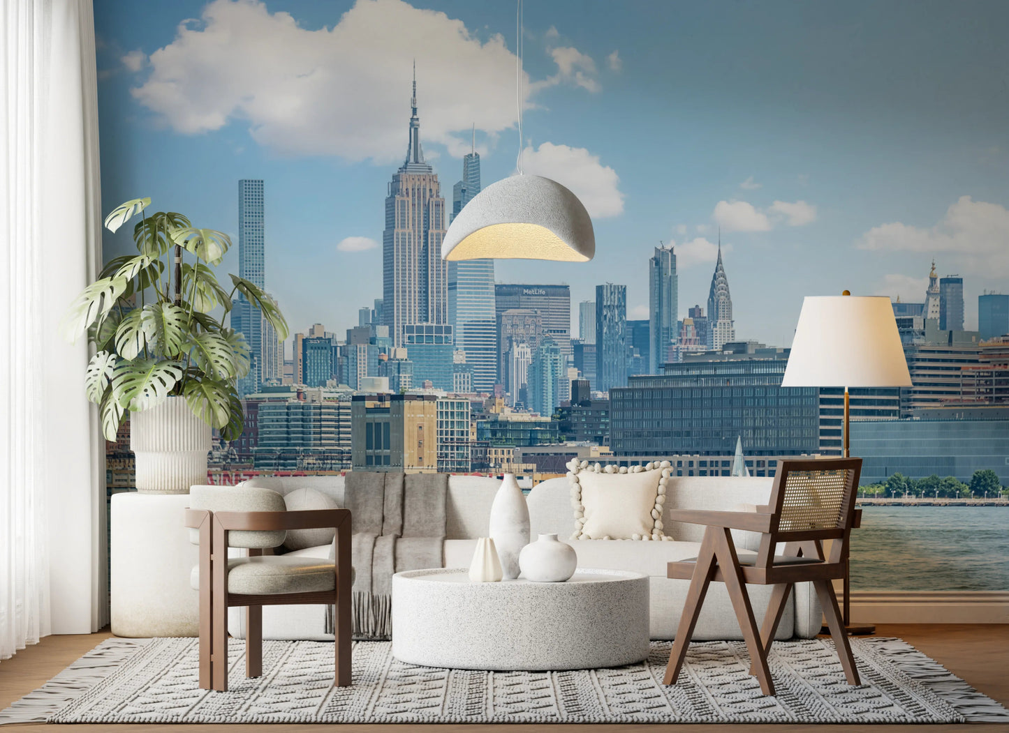 New York Skyline View Wall Mural