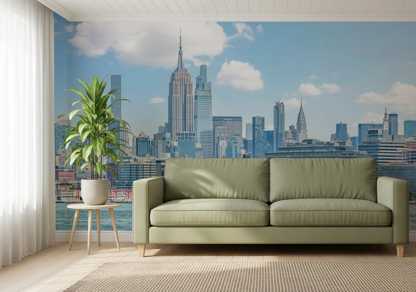 New York Skyline View Wall Mural