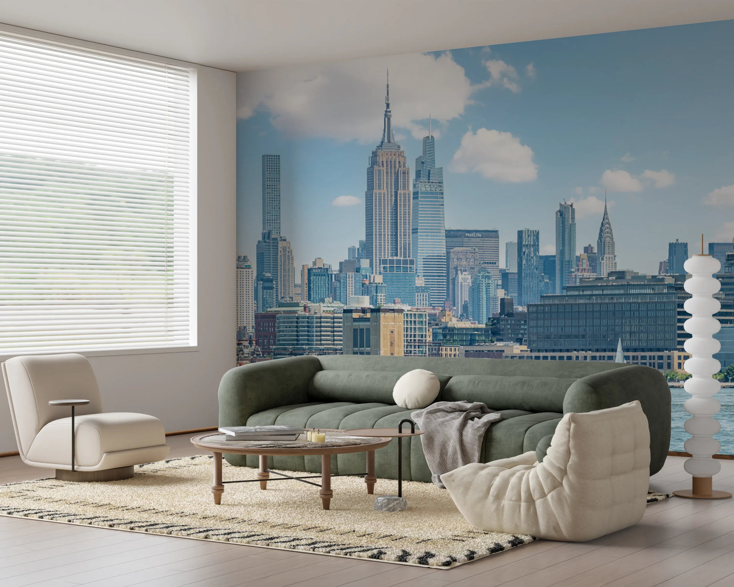 New York Skyline View Wall Mural