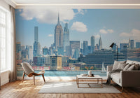 New York Skyline View Wall Mural