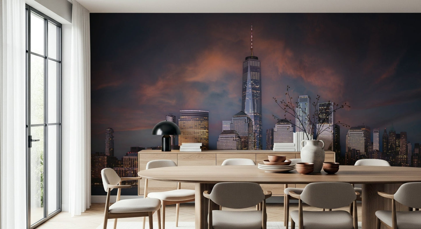 A contemplative gentle design wallpaper mural for a feature wall.