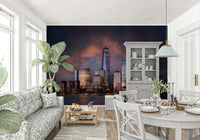 An artistic nature inspired mural for home decor.