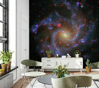 Radiant NGC 5468 Galaxy wall mural stellar spiral design