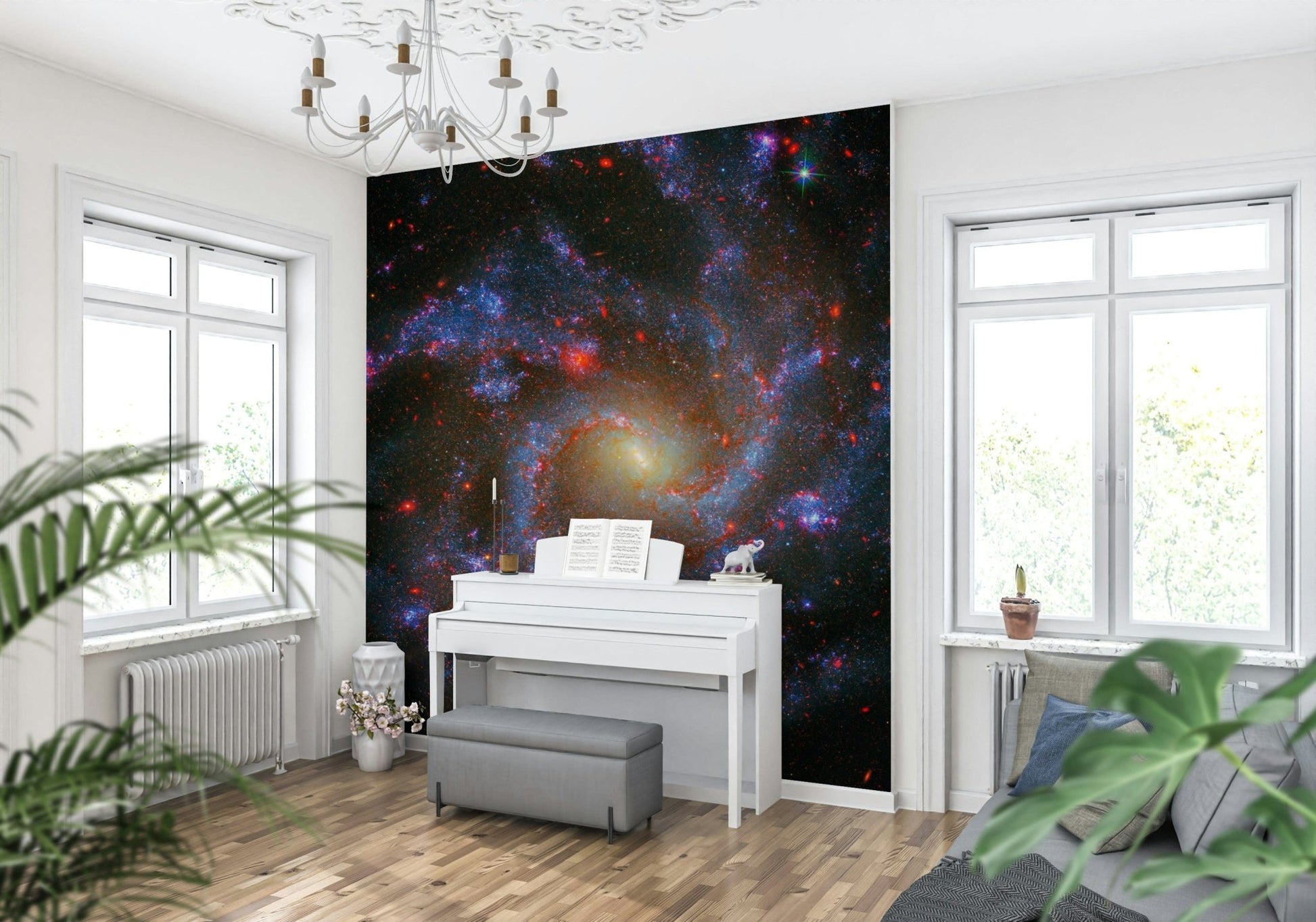 NGC Galaxy vivid supernova cosmic wall mural