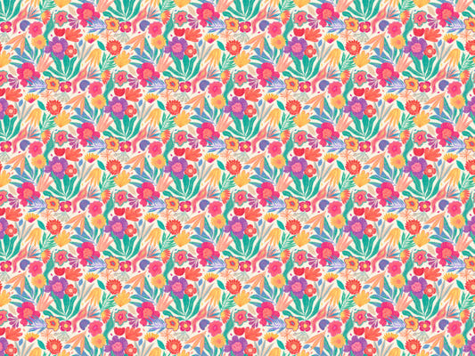Exotic Blooms Wallpaper Mural