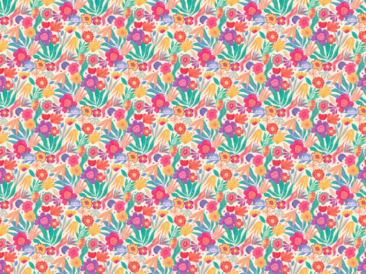 Exotic Blooms Wallpaper Mural