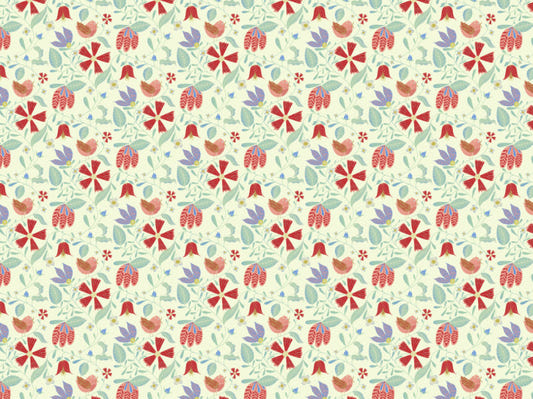 Folksy Birds Wallpaper