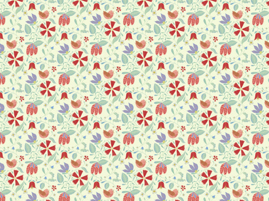 Folksy Birds Wallpaper