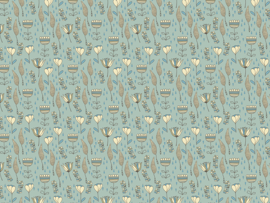 Naive Blooms Wallpaper